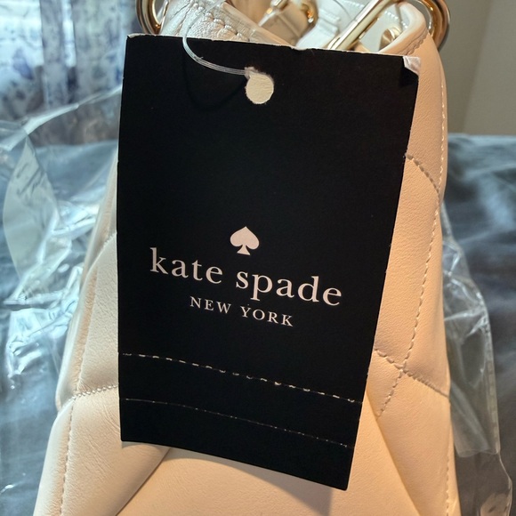 Kate Spade Carey Small Quilted Sullivan Satchel Meringue Off White NWT - Picture 15 of 16